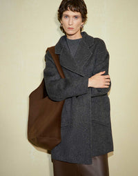 Horn Button Wool Twill Coat