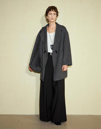 Horn Button Wool Twill Coat