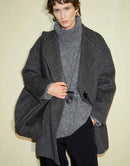 Horn Button Wool Twill Coat