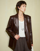 Light Waxed Lambskin Suit Jacket