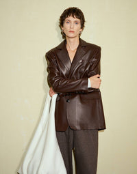 Light Waxed Lambskin Suit Jacket