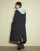 Vintage Double-Breasted Long Wool Coat