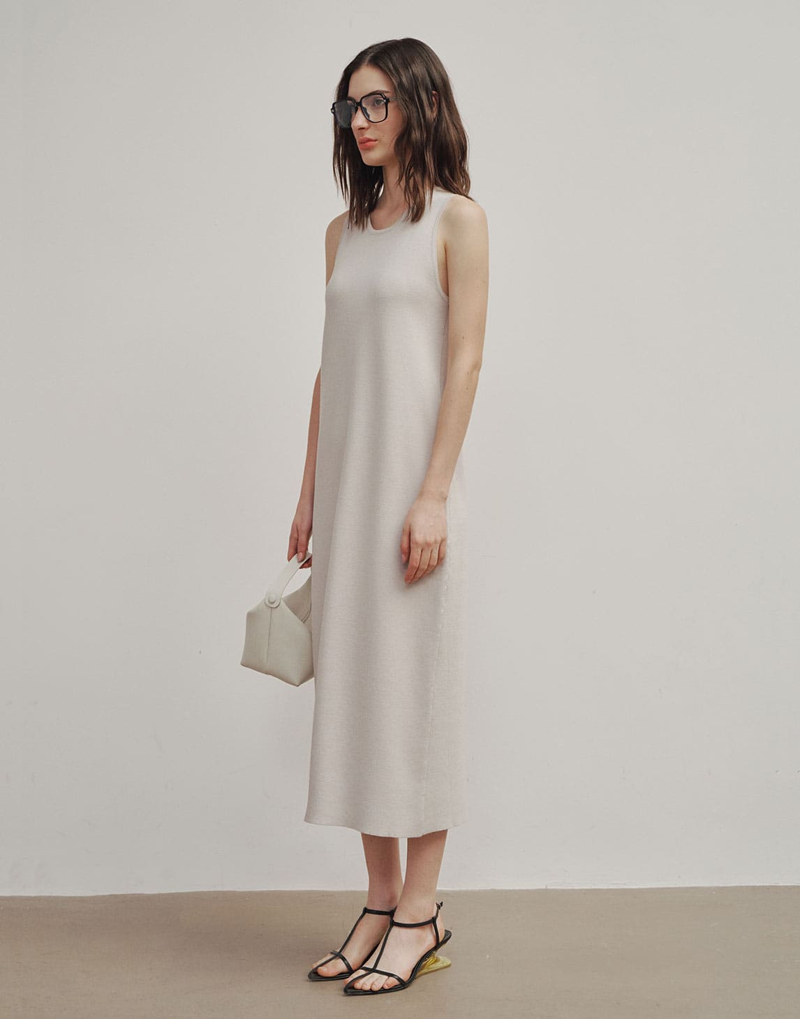 Ärmelloses Strickkleid