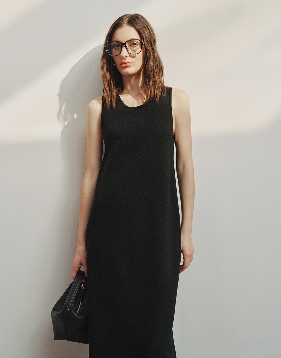 Ärmelloses Strickkleid
