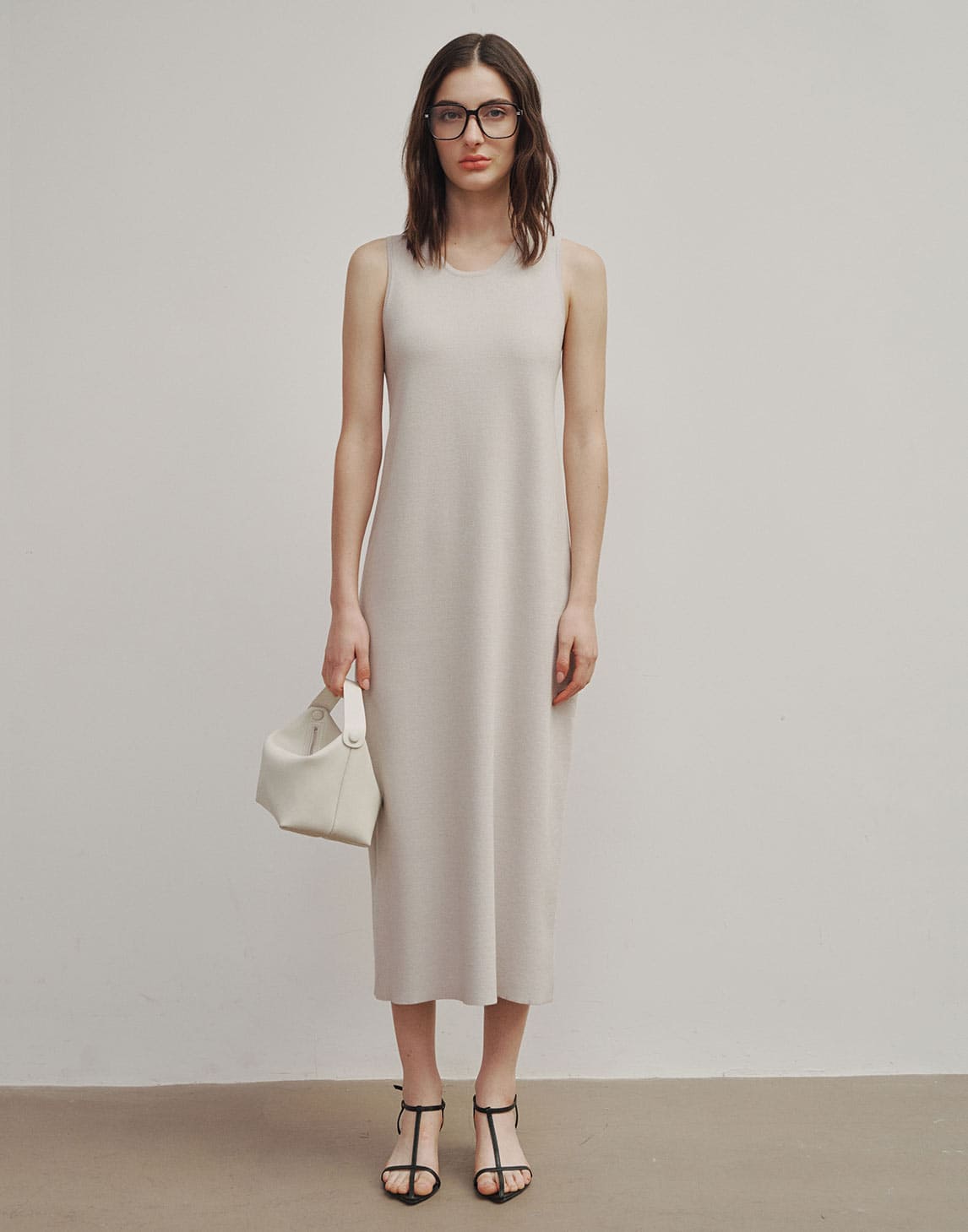 Ärmelloses Strickkleid