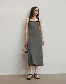 Color-block Striped Knitted Dress