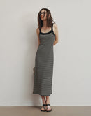 Remi Striped Knit Slip Dress