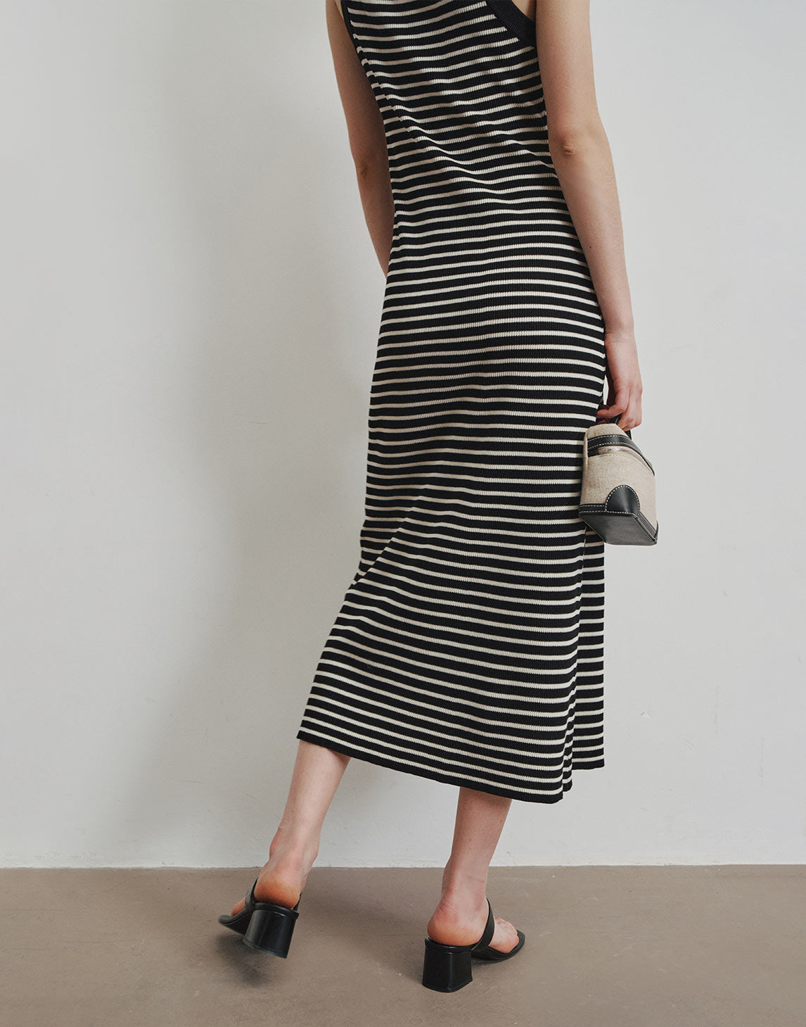 Remi Striped Knit Slip Dress