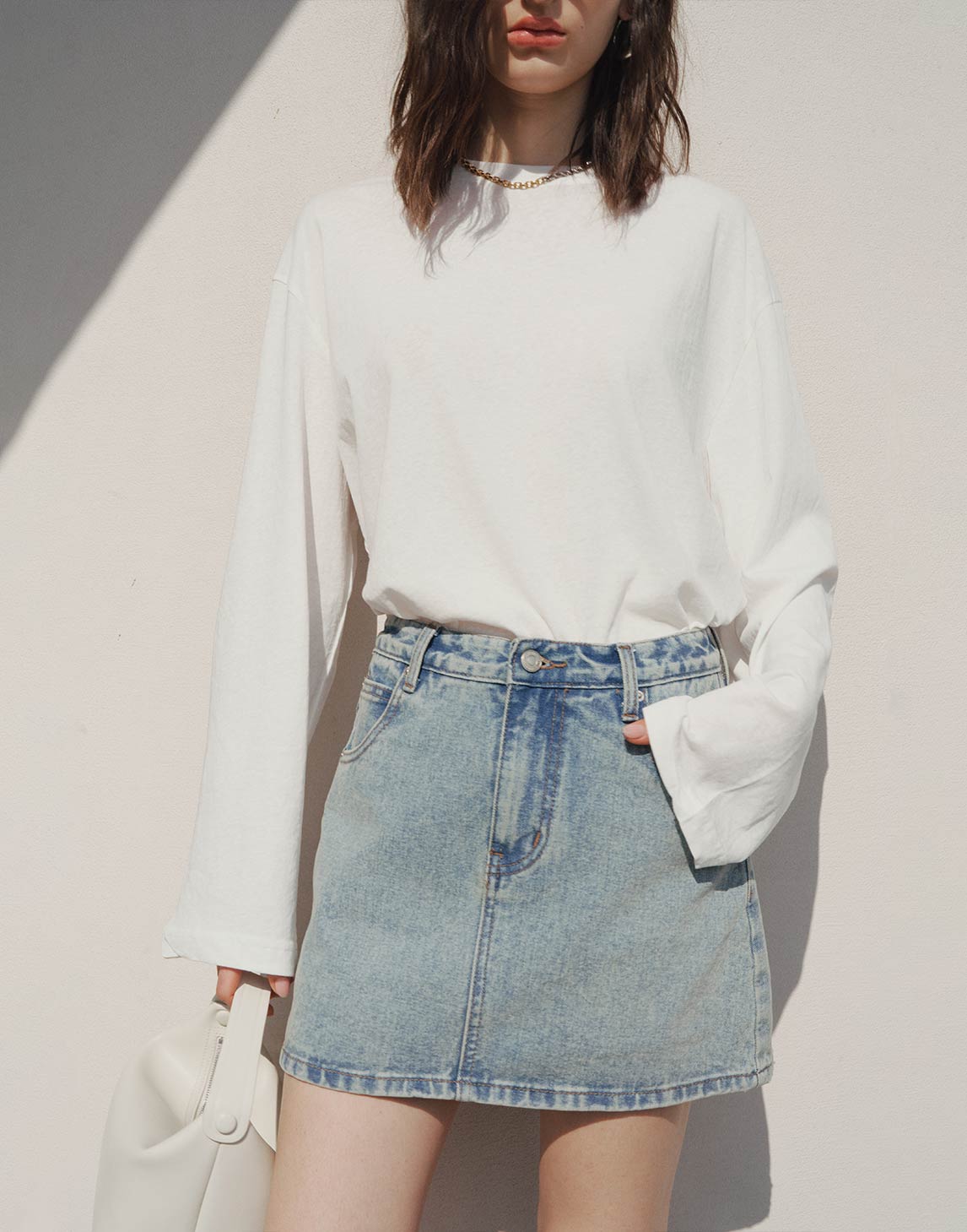 Jupe Mini en Denim Classique