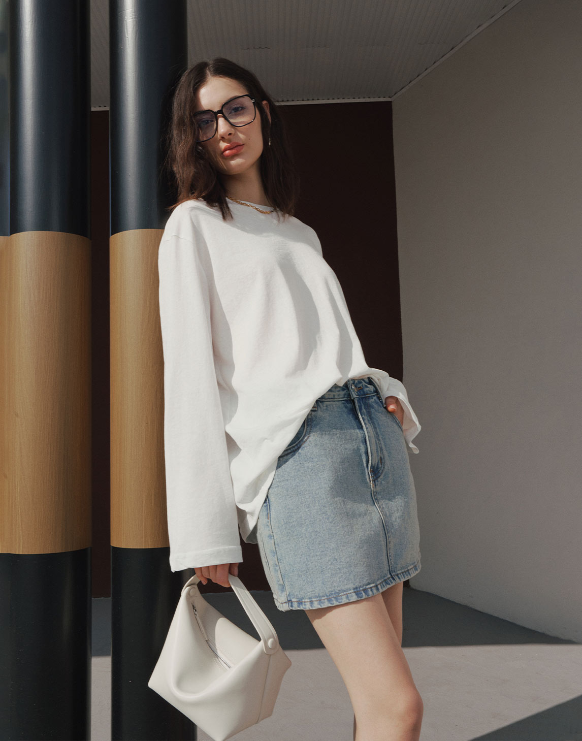 Jupe Mini en Denim Classique