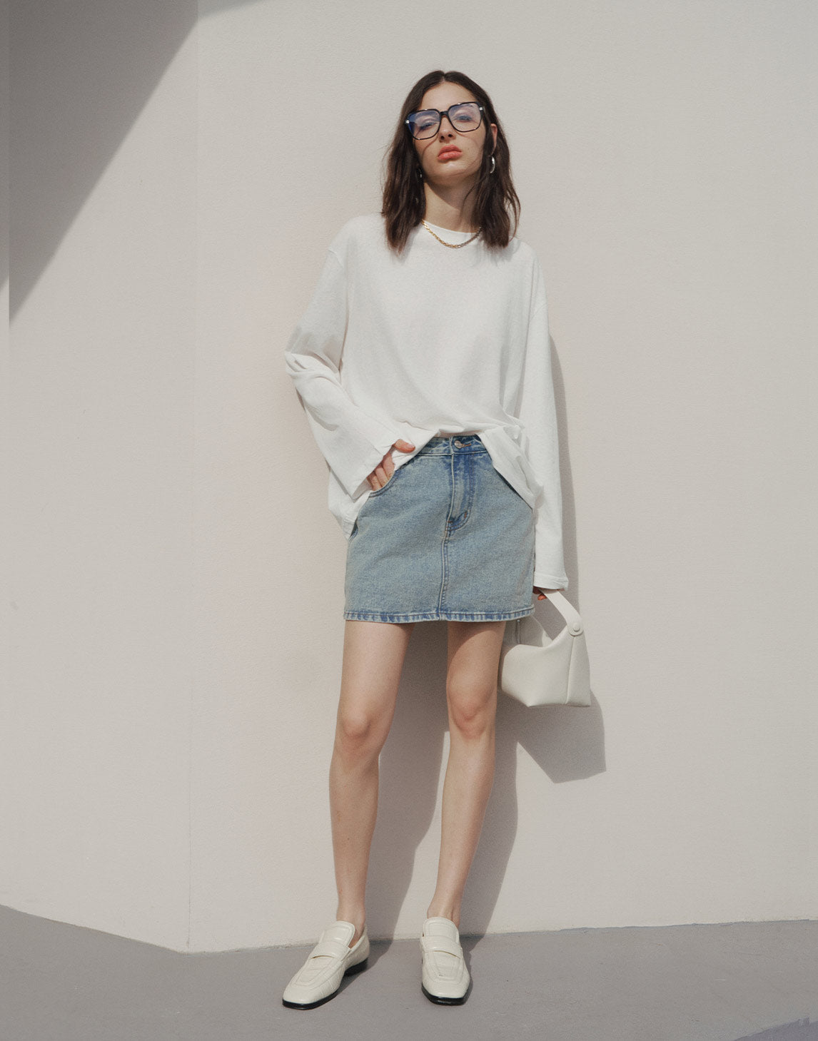 Jupe Mini en Denim Classique