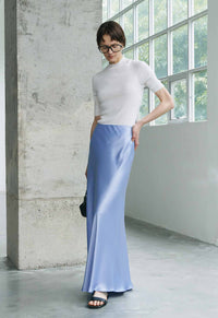 Hazel Acetate Satin Skirt