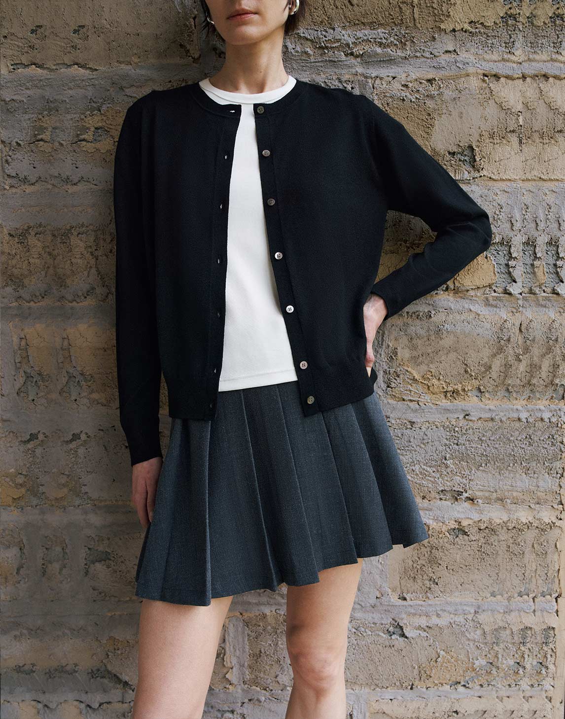 Airy Wool Knit Cardigan