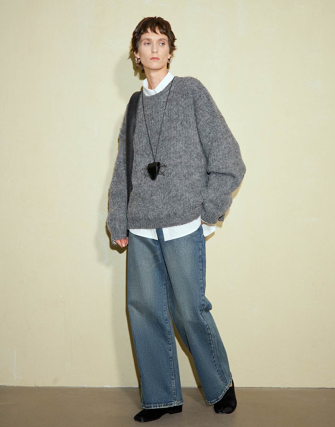 Crew Neck Wool Sweater