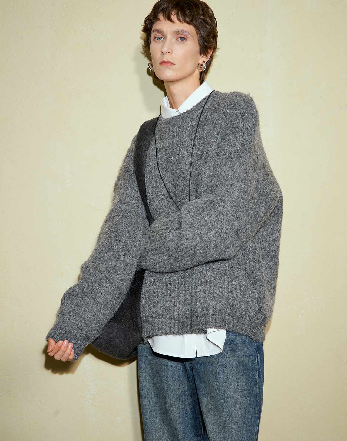 Crew Neck Wool Sweater