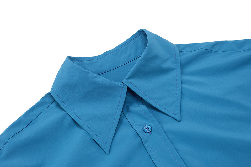 Solid Color Lapel Shirt