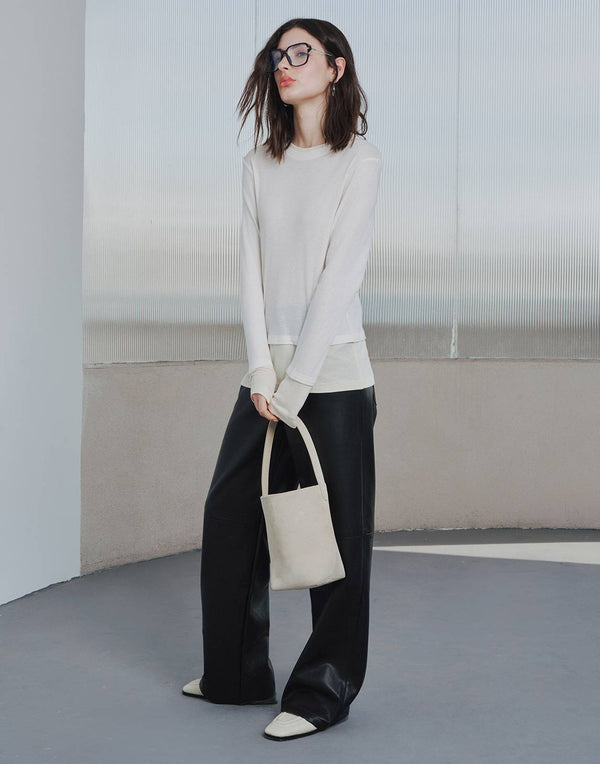 Layered Look Wool Top