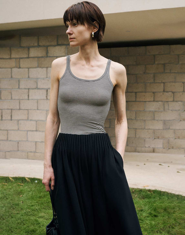 Sculpted U-Neck Tank