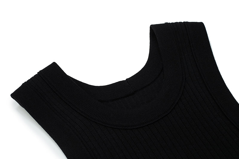 Stretchy Slim Round Neck Knit Vest