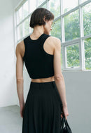 Stretchy Slim Round Neck Knit Vest