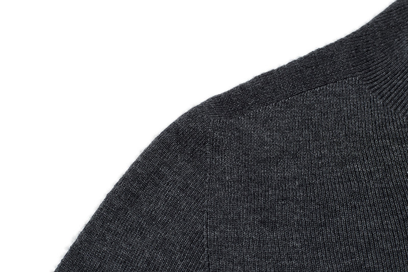 Wool half turtleneck short sleeve knit