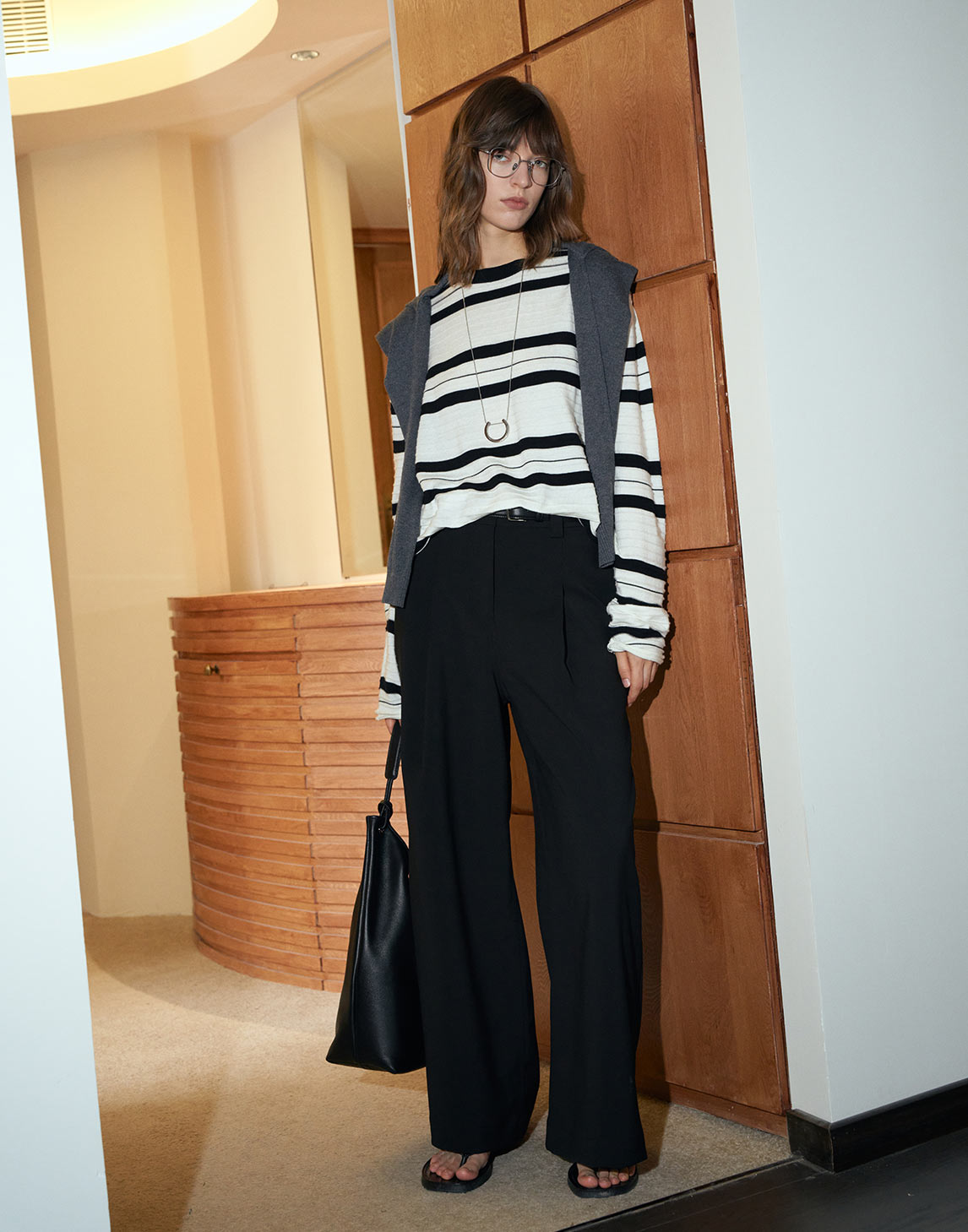 Modern Striped Crochet Sweater