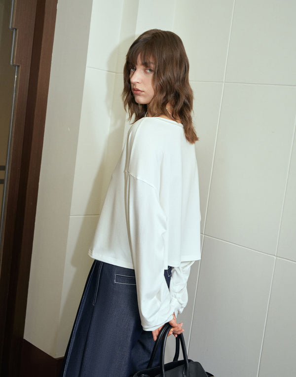 Chic top H-line à épaules dénudées