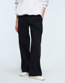 Cotton Straight - leg Wide - leg Trousers