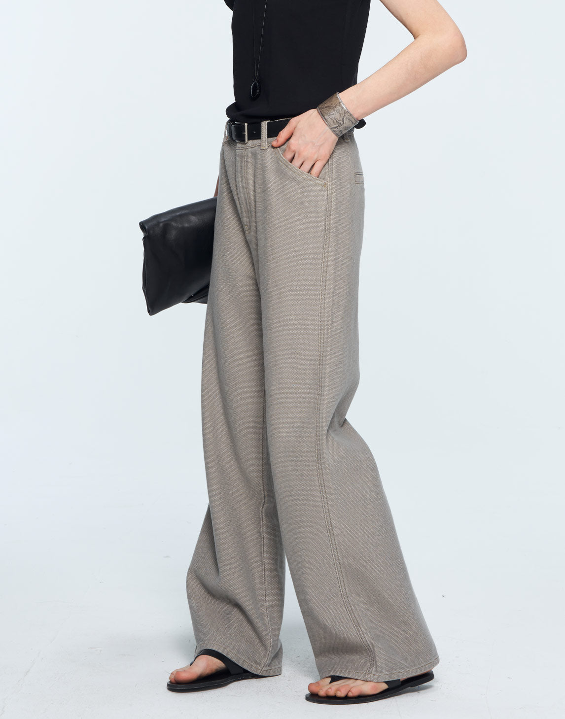 Pantalones de mezclilla jacquard texturizados