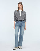 Pure Cotton High - waisted Straight Jeans