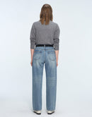 Pure Cotton High - waisted Straight Jeans