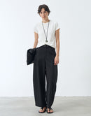 Curved Wide-Leg Trousers