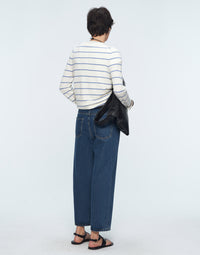 Cotton Pile Washed Retro - Colored Ankle - Length Denim Jeans