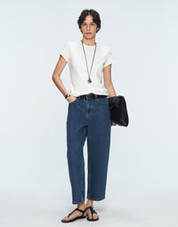 Cotton Pile Washed Retro - Colored Ankle - Length Denim Jeans