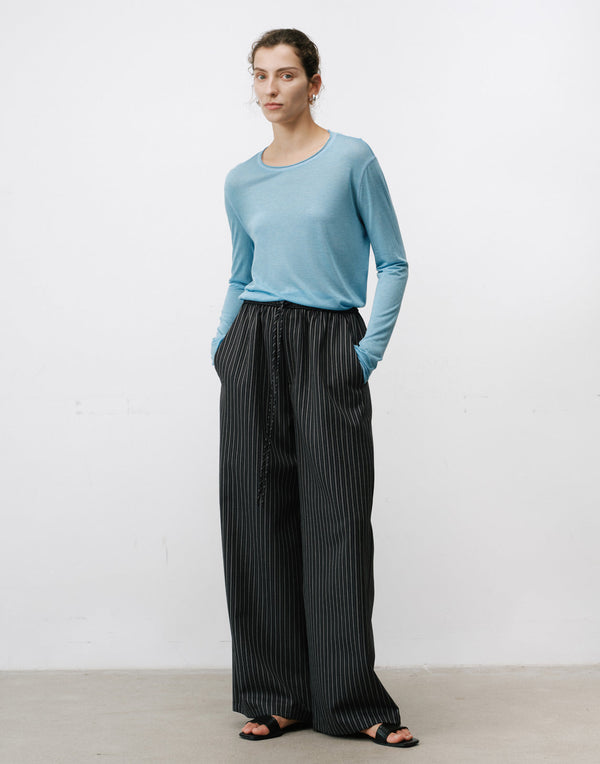 Pantalon à rayures minuit