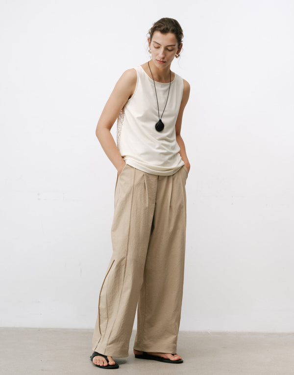 Pantalon drapé désert