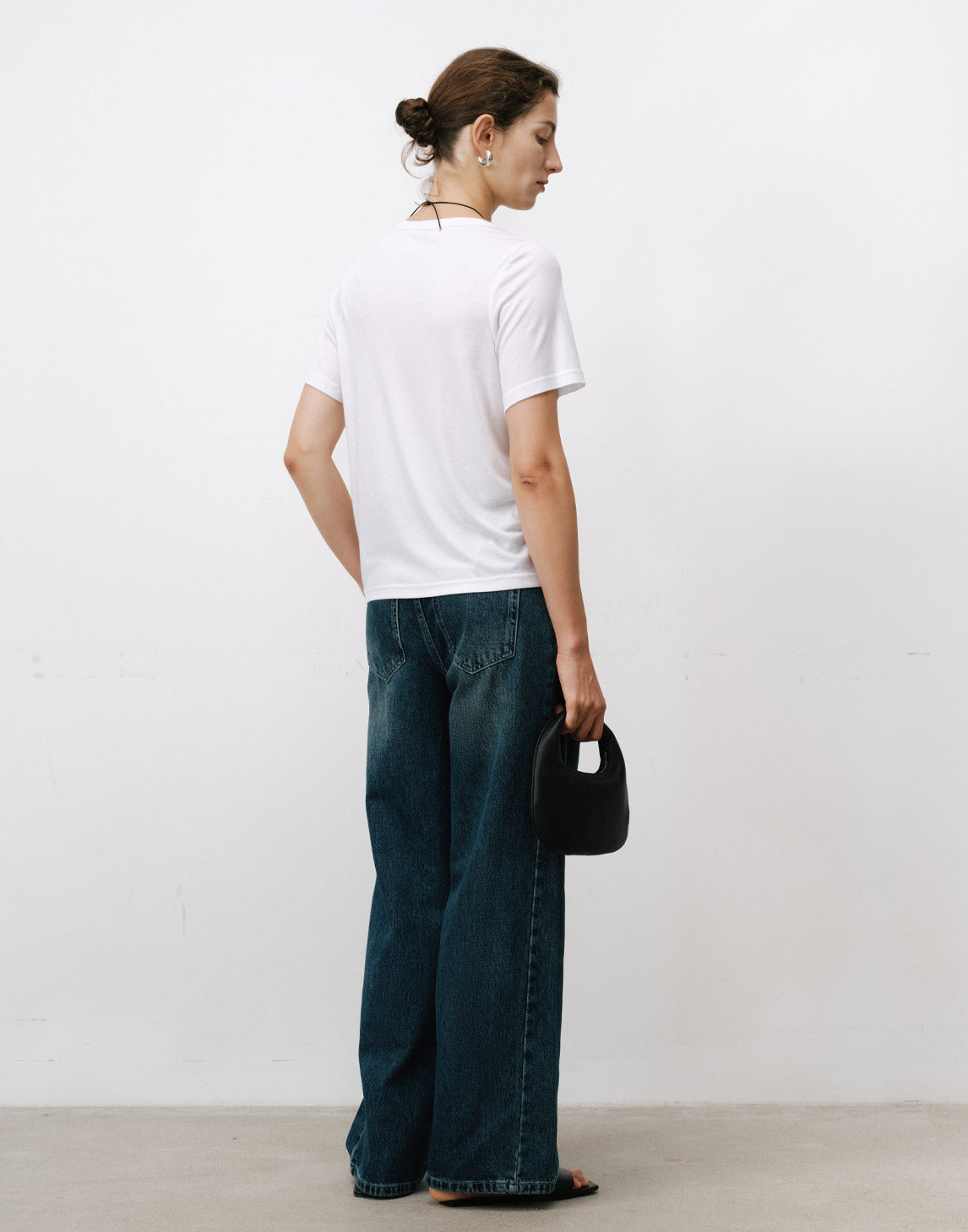Retro Jeans mit weitem Bein