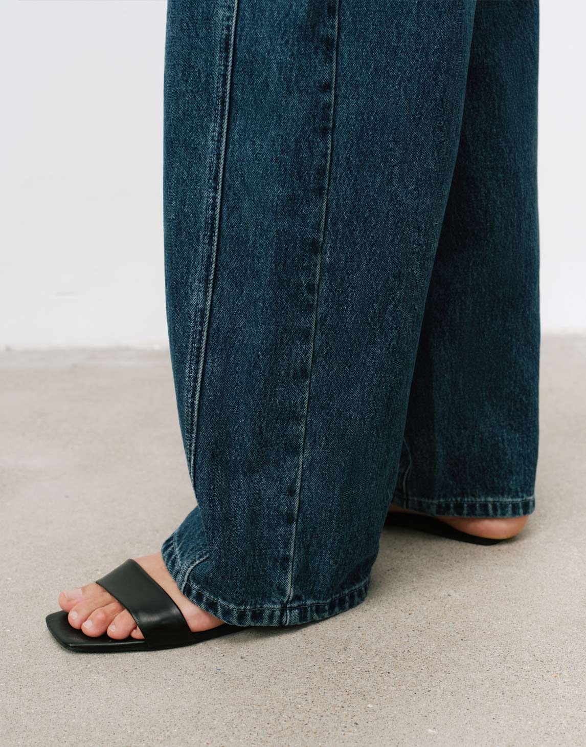 Retro Jeans mit weitem Bein