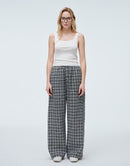 Gingham Linen Pants