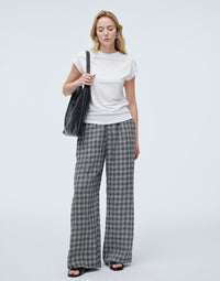 Gingham Linen Pants