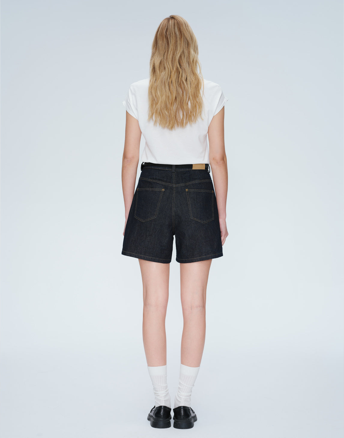Shorts de mezclilla de cintura alta