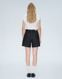 Denim High-Waist Shorts