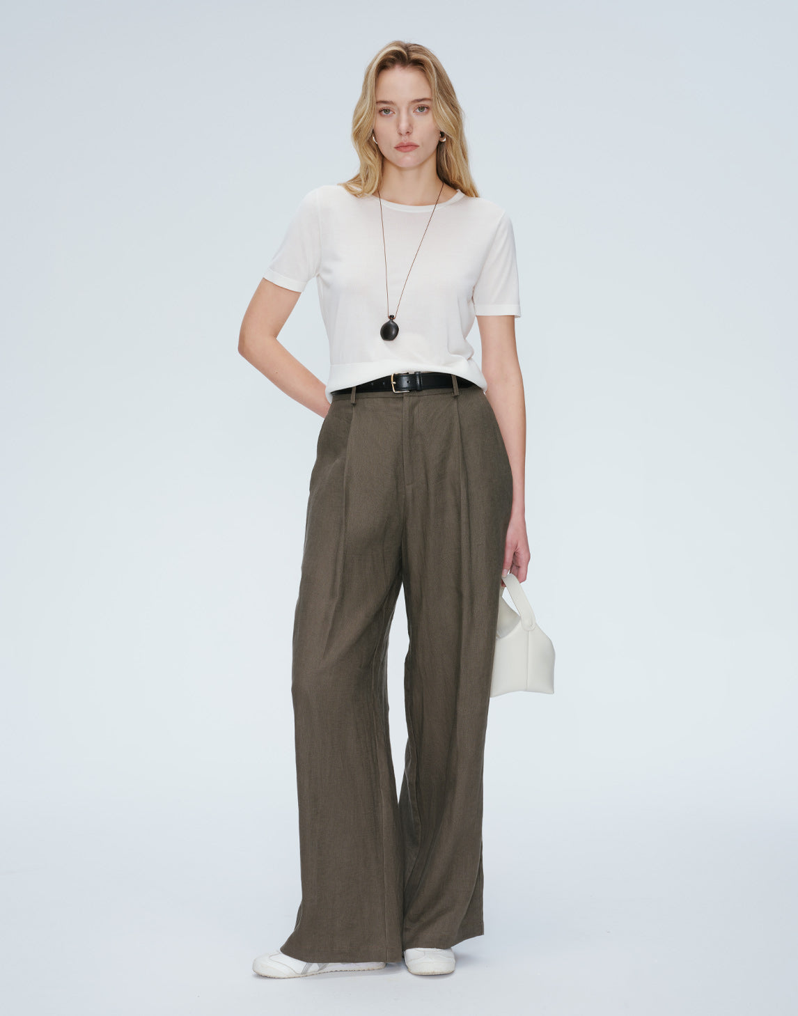 Harbor Plissierte Leinenhose