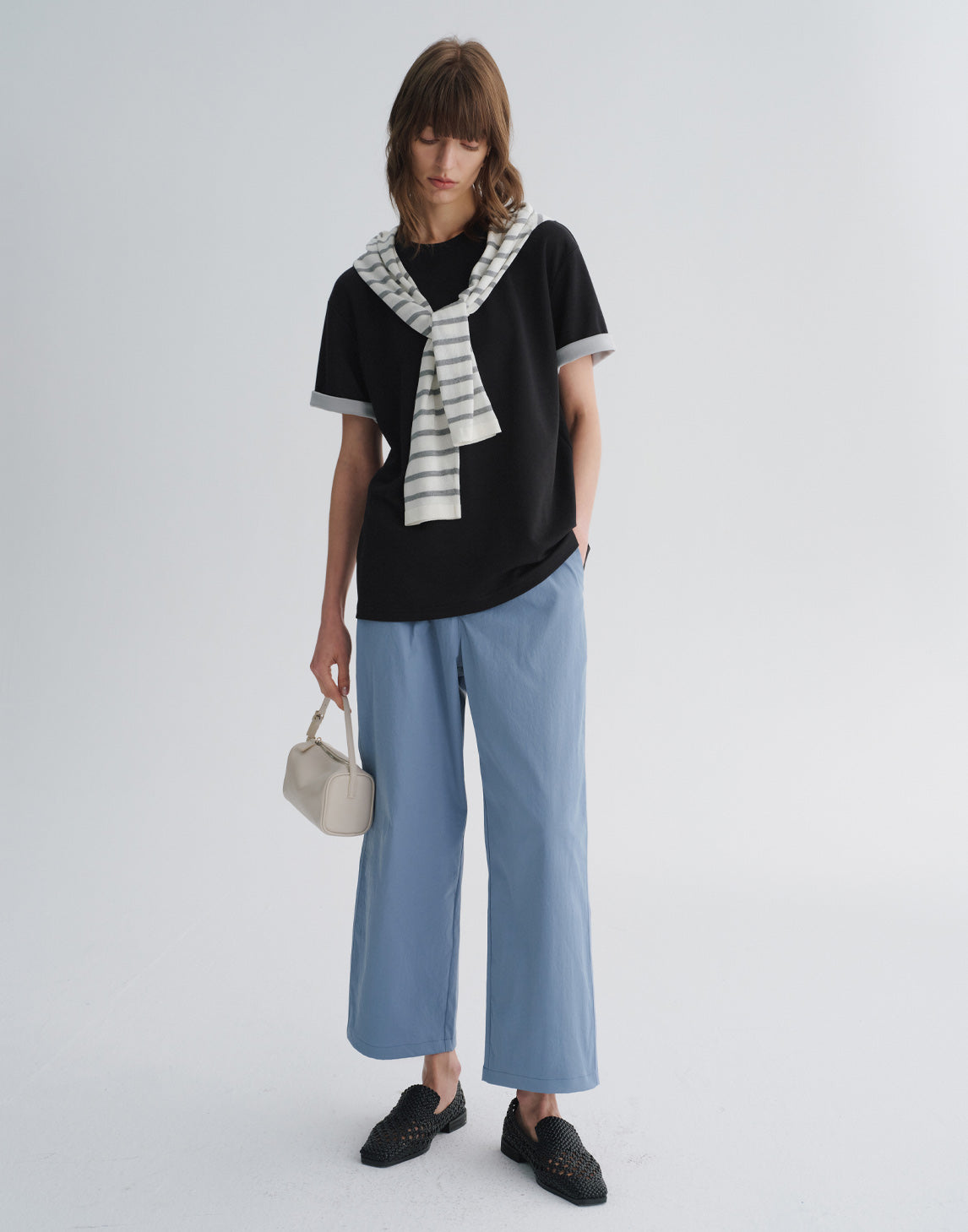 Pantalon droit slim raccourci