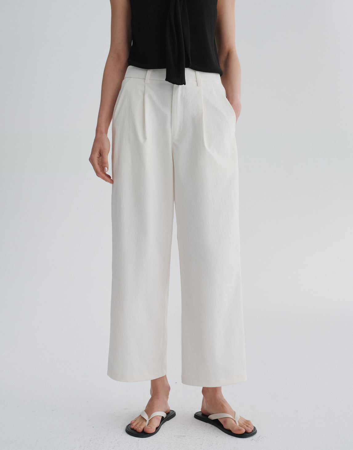 Pantalon droit slim raccourci