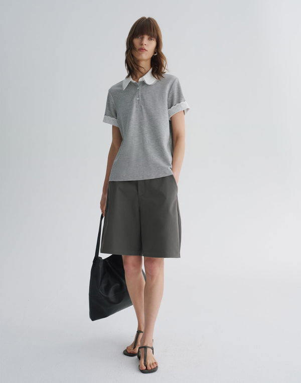 Structured A-Line Shorts