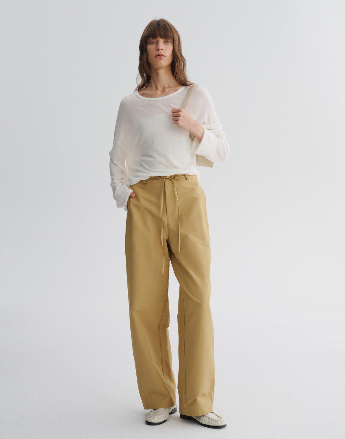 Entspannte Hosen mit weitem Bein