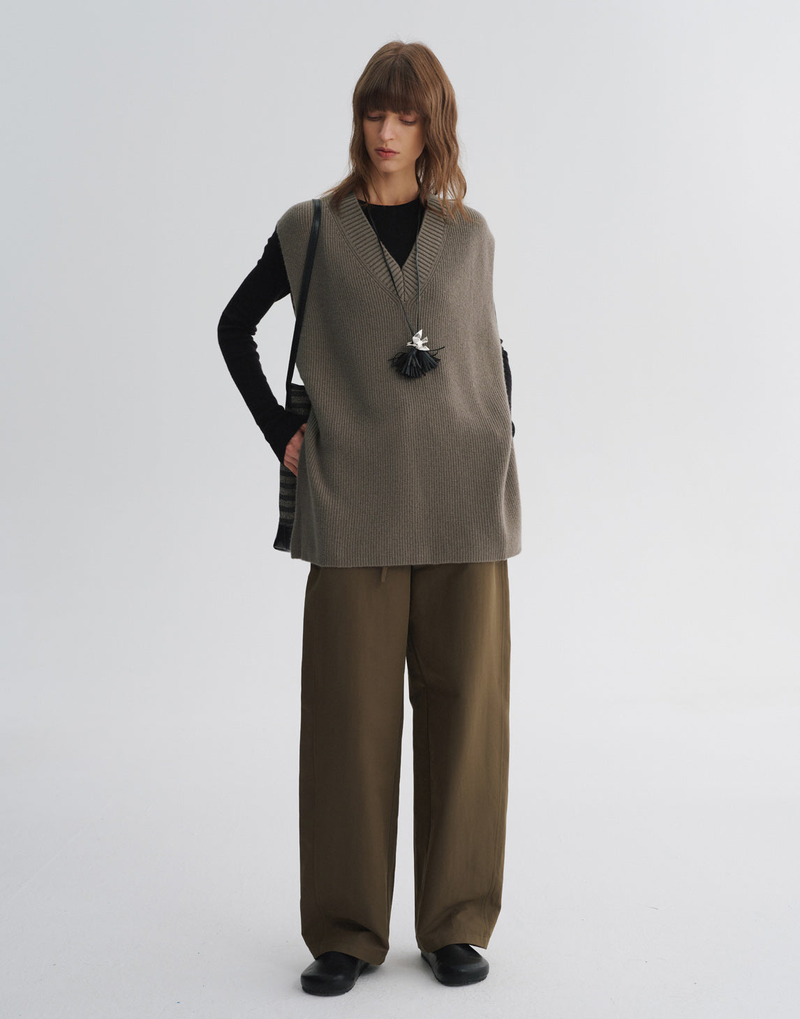 Entspannte Hosen mit weitem Bein