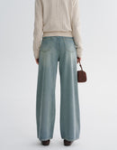 Vintage Washed Wide-Leg Jeans