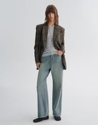Vintage Washed Wide-Leg Jeans